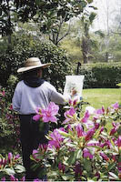 painting azelas at Linwood Bed & Breakfast